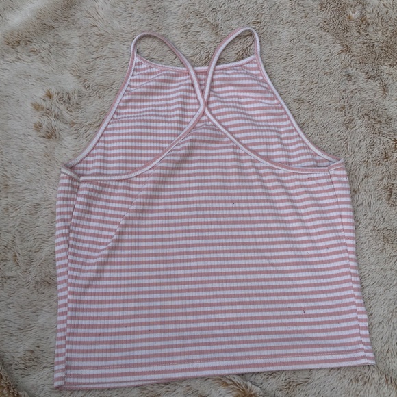 blush pink striped shirt ☾ - Picture 2 of 2